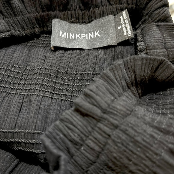 MINKPINK Black Jumpsuit cotton blend sz S like new - Picture 6 of 6